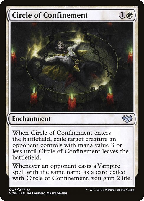 Magic the Gathering Card - Circle of Confinement - MTG Circle