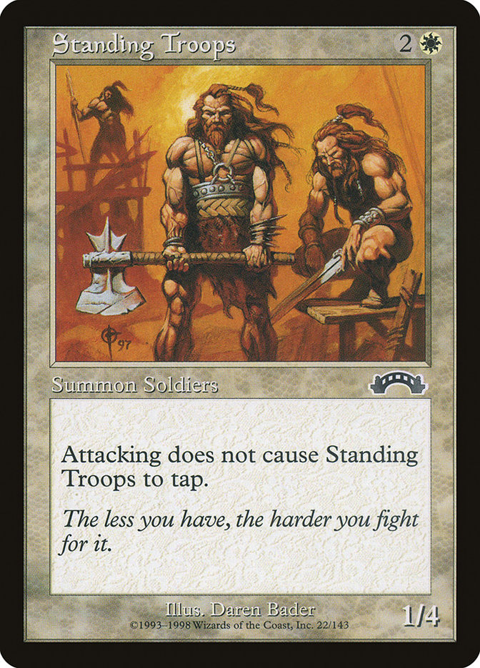 Magic the Gathering Card - Standing Troops - MTG Circle