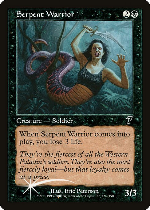 Magic the Gathering Card - Serpent Warrior - MTG Circle