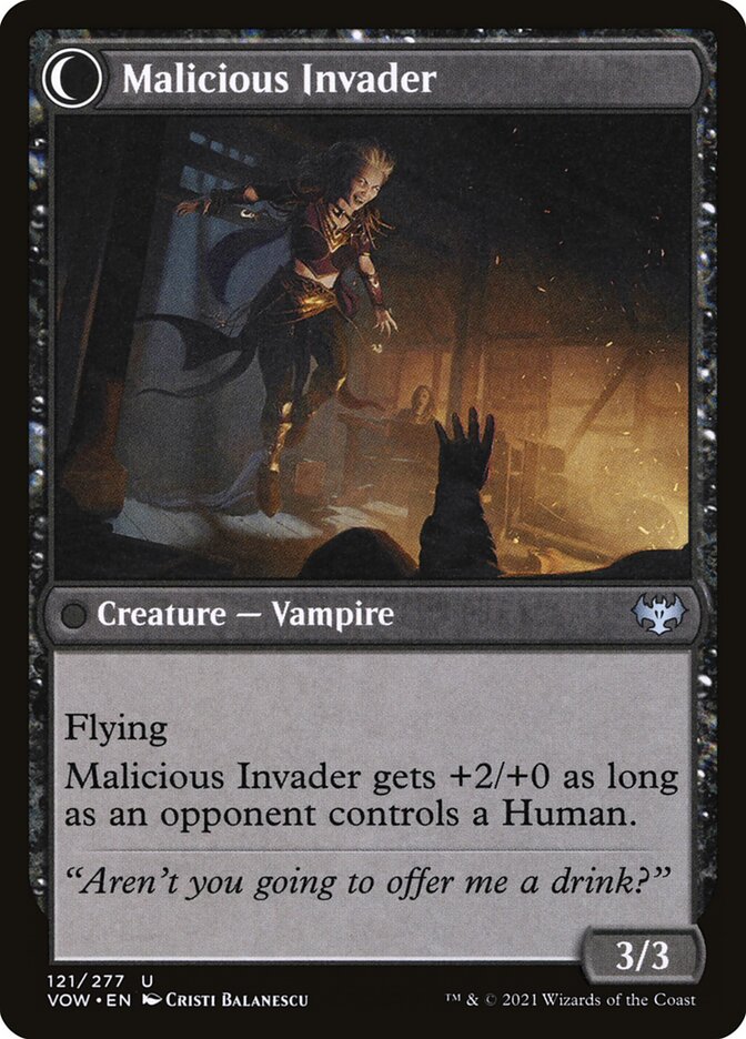 Magic the Gathering Card - Malicious Invader - MTG Circle