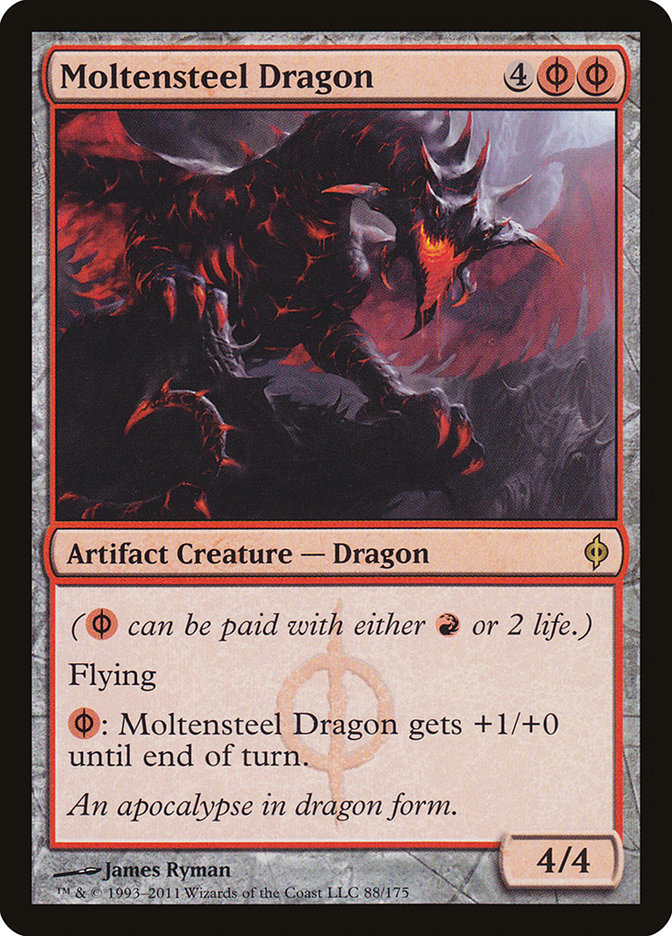 Magic the Gathering Card - Moltensteel Dragon - MTG Circle