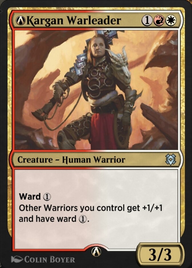 Magic the Gathering Card - A-Kargan Warleader - MTG Circle