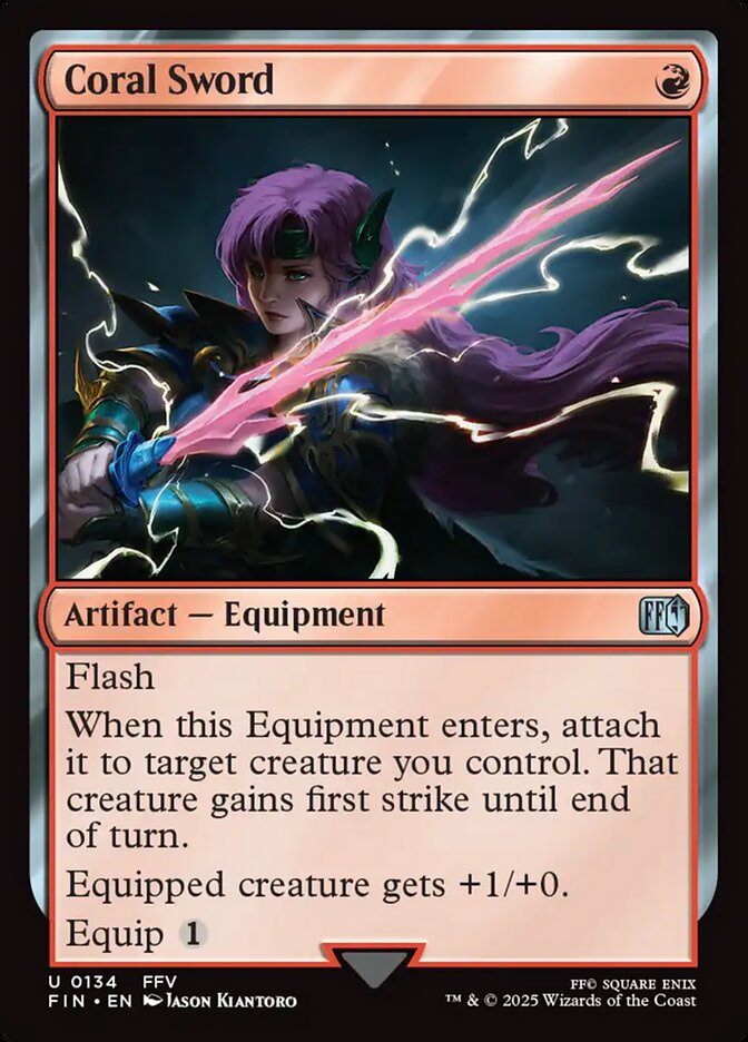 Magic the Gathering Card - Coral Sword - MTG Circle