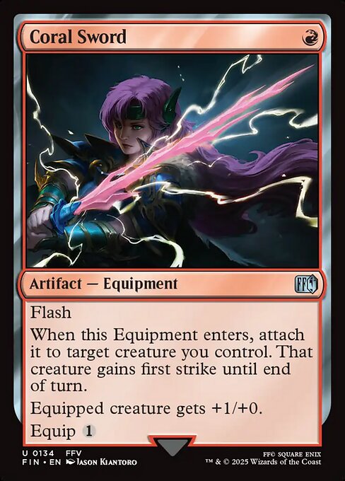 Magic the Gathering Card - Coral Sword - MTG Circle