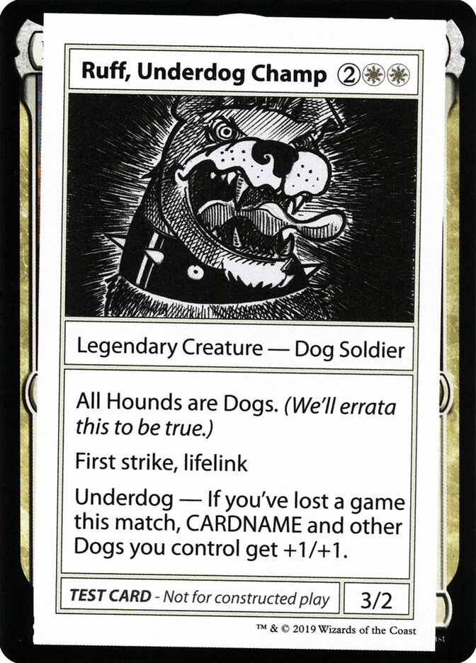 Magic the Gathering Card - Ruff, Underdog Champ - MTG Circle