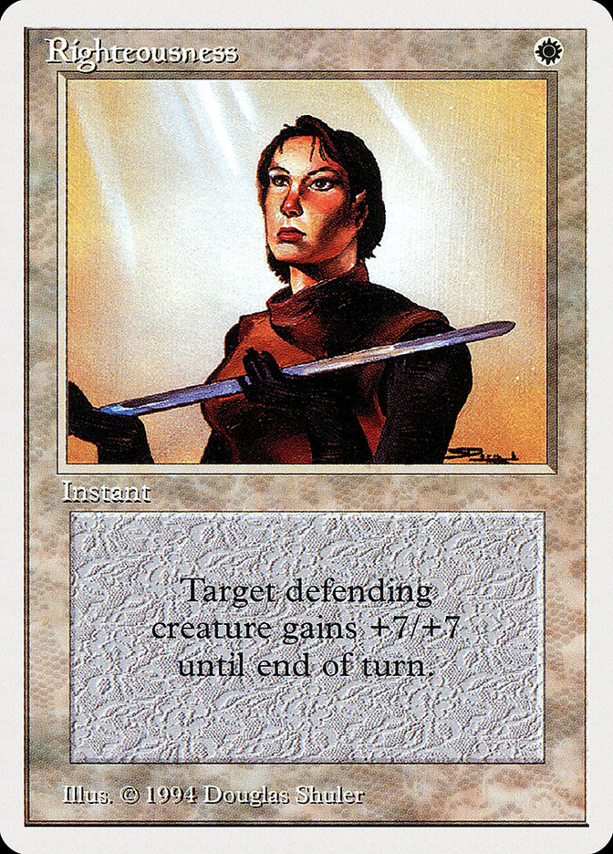 Magic the Gathering Card - Righteousness - MTG Circle