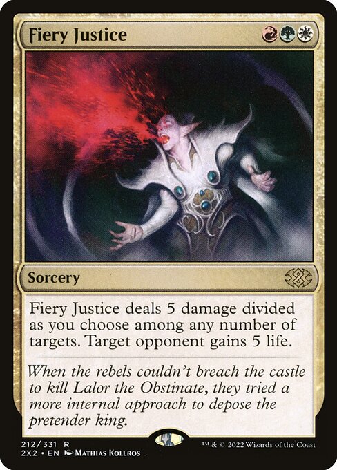 Magic the Gathering Card - Fiery Justice - MTG Circle