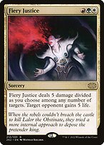 Magic the Gathering Card - Fiery Justice - MTG Circle