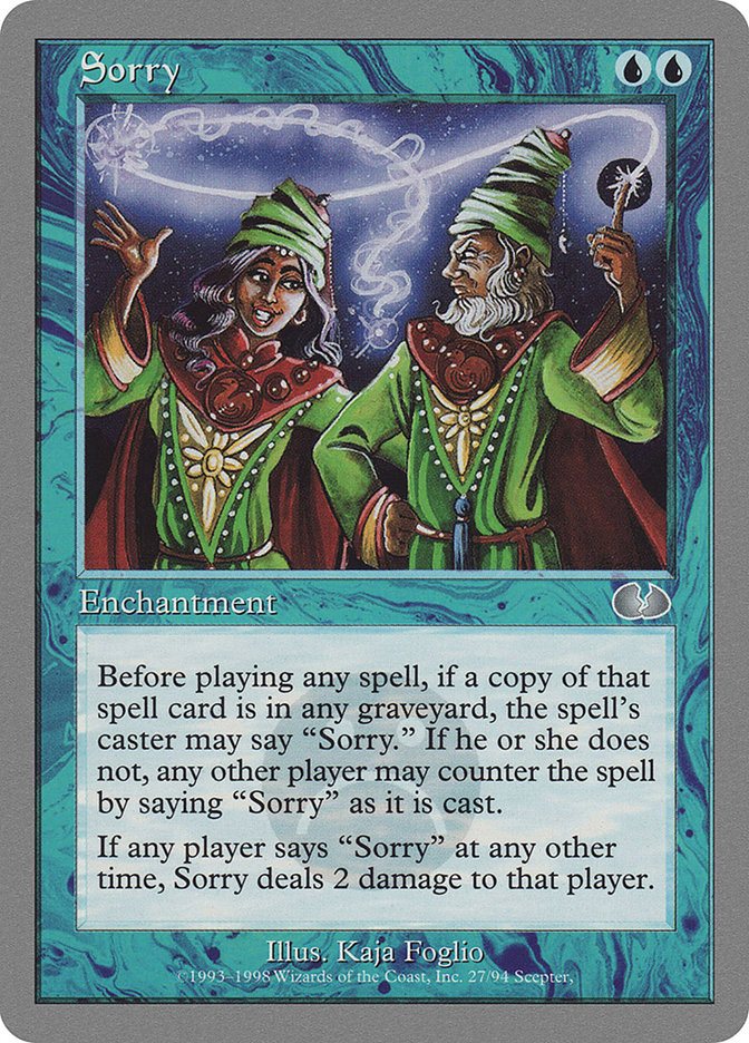 Magic the Gathering Card - Sorry - MTG Circle