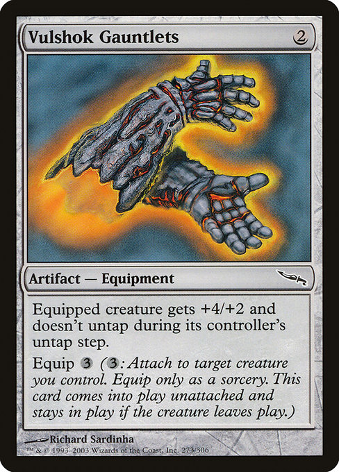 Magic the Gathering Card - Vulshok Gauntlets - MTG Circle