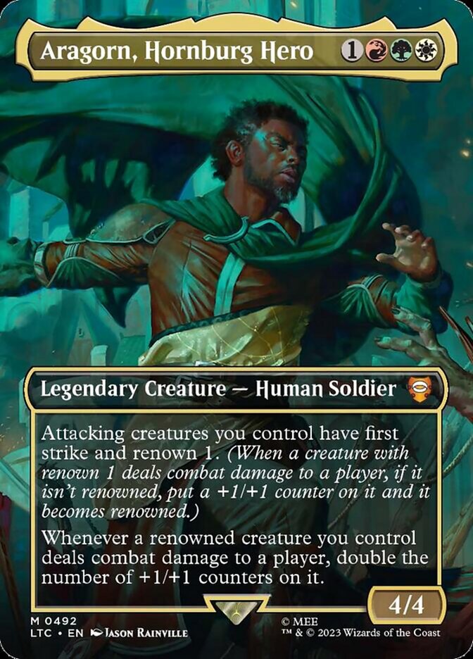 Magic the Gathering Card - Aragorn, Hornburg Hero - MTG Circle