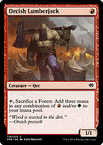 Magic the Gathering Card - Orcish Lumberjack - MTG Circle