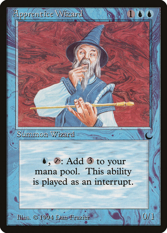 Magic the Gathering Card - Apprentice Wizard - MTG Circle