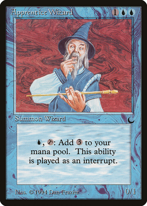 Magic the Gathering Card - Apprentice Wizard - MTG Circle