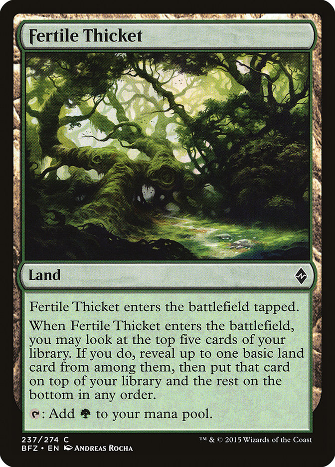 Magic the Gathering Card - Fertile Thicket - MTG Circle
