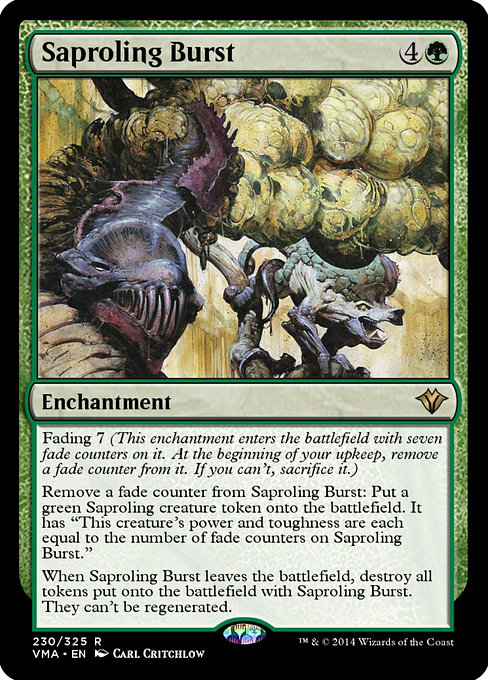 Magic the Gathering Card - Saproling Burst - MTG Circle