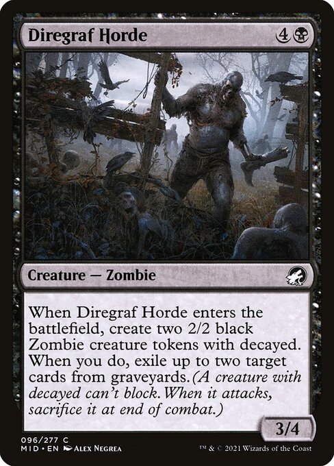 Magic the Gathering Card - Diregraf Horde - MTG Circle
