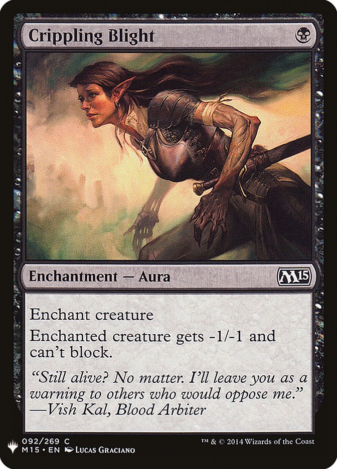 Magic the Gathering Card - Crippling Blight - MTG Circle