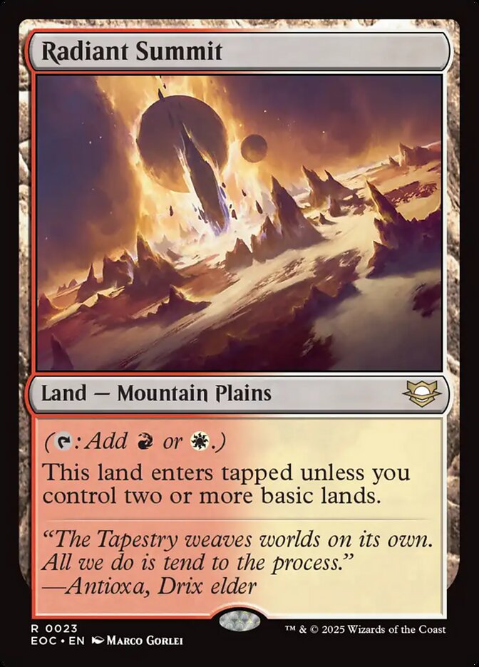 Magic the Gathering Card - Radiant Summit - MTG Circle