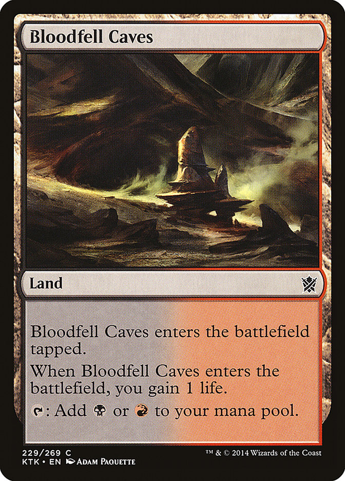Magic the Gathering Card - Bloodfell Caves - MTG Circle