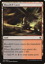 Magic the Gathering Card - Bloodfell Caves - MTG Circle