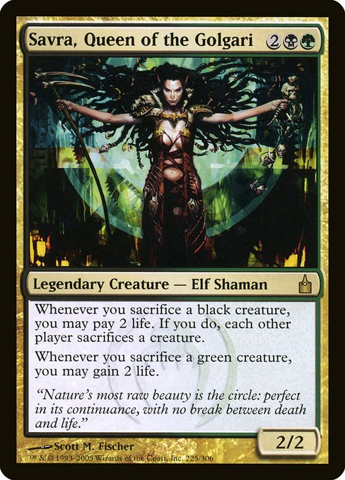 Magic the Gathering Card - Savra, Queen of the Golgari - MTG Circle