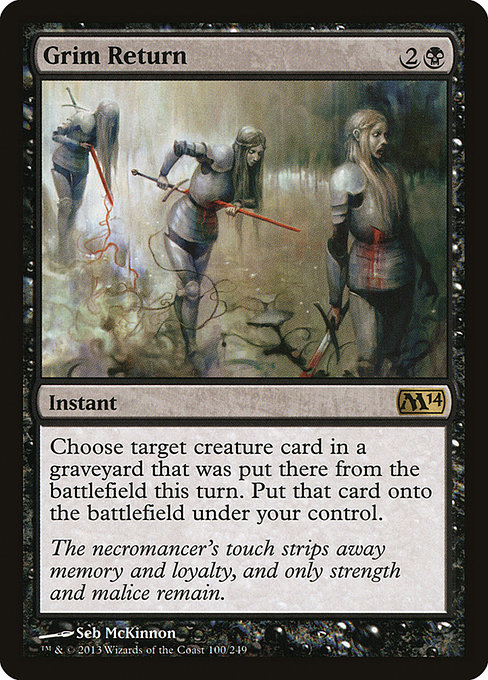 Magic the Gathering Card - Grim Return - MTG Circle