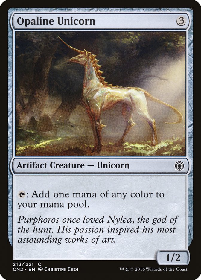 Magic the Gathering Card - Opaline Unicorn - MTG Circle