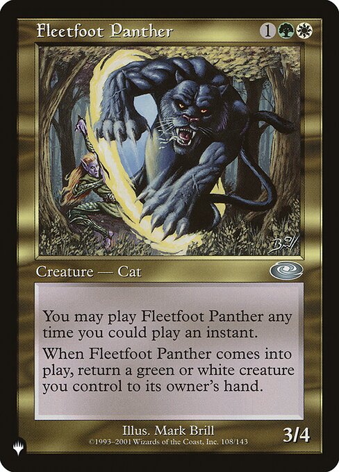 Magic the Gathering Card - Fleetfoot Panther - MTG Circle