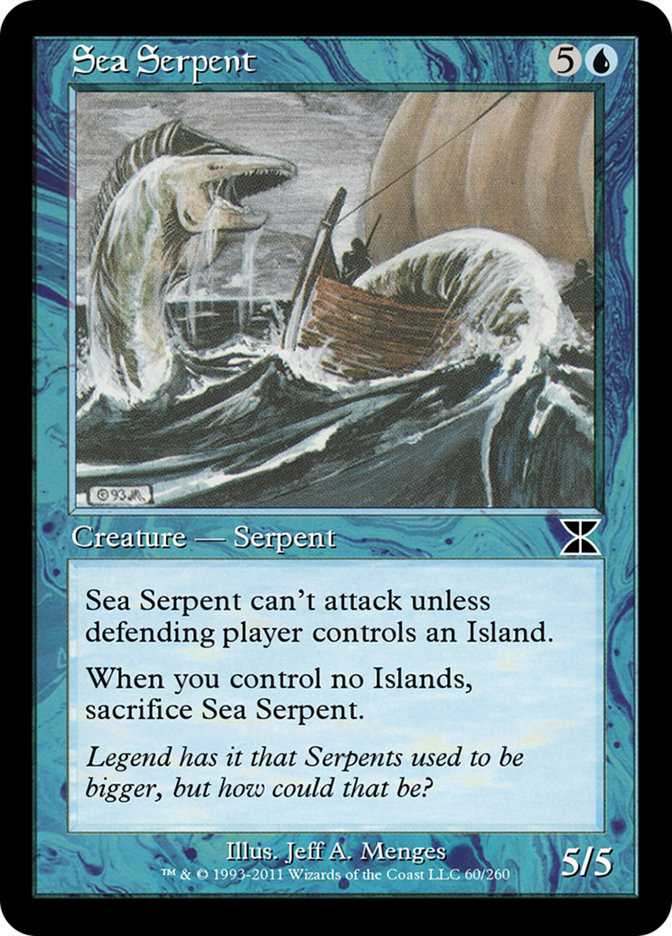 Magic the Gathering Card - Sea Serpent - MTG Circle