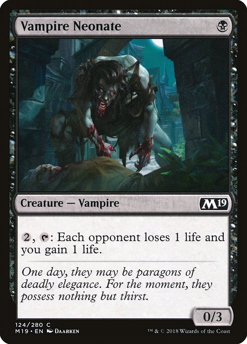 Magic the Gathering Card - Vampire Neonate - MTG Circle
