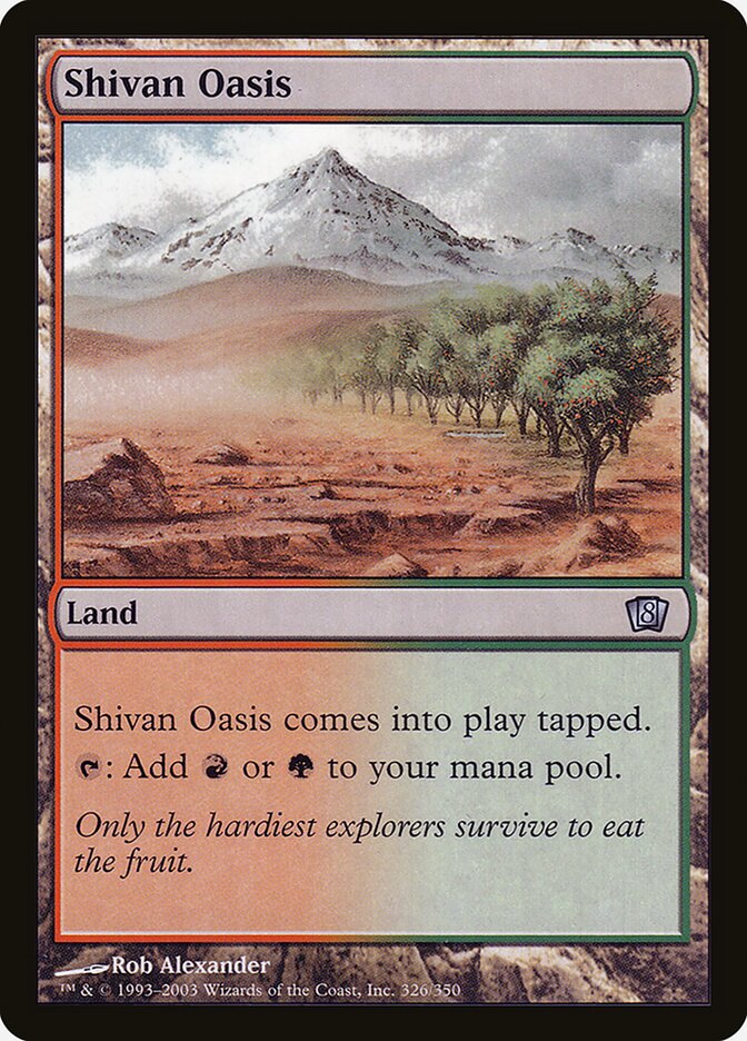Magic the Gathering Card - Shivan Oasis - MTG Circle