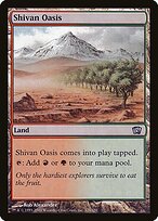 Magic the Gathering Card - Shivan Oasis - MTG Circle