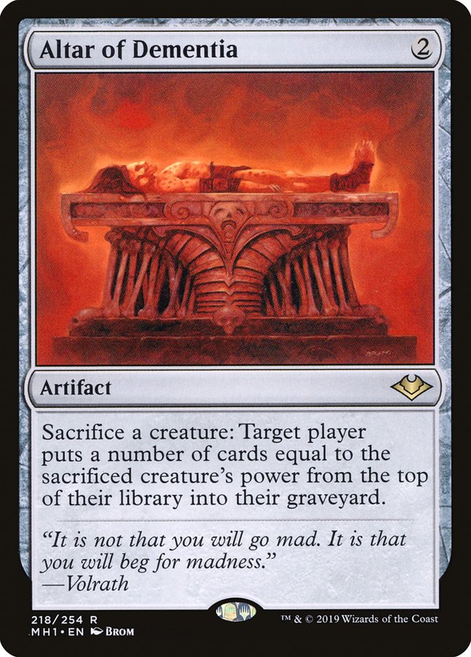 Magic the Gathering Card - Altar of Dementia - MTG Circle