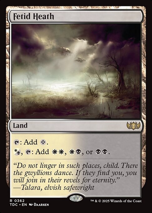 Magic the Gathering Card - Fetid Heath - MTG Circle
