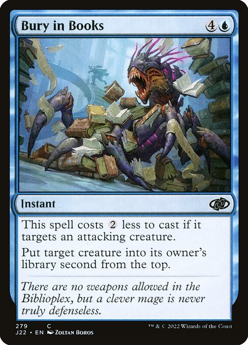 Magic the Gathering Card - Bury in Books - MTG Circle