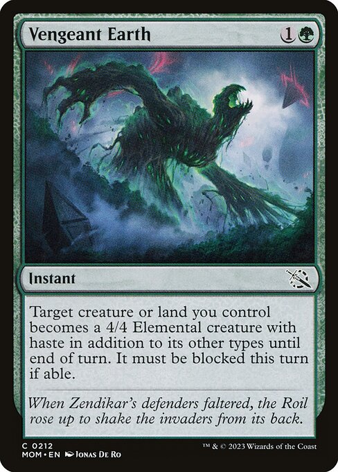 Magic the Gathering Card - Vengeant Earth - MTG Circle