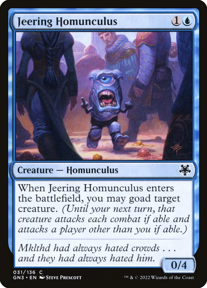 Magic the Gathering Card - Jeering Homunculus - MTG Circle