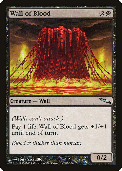 Magic the Gathering Card - Wall of Blood - MTG Circle