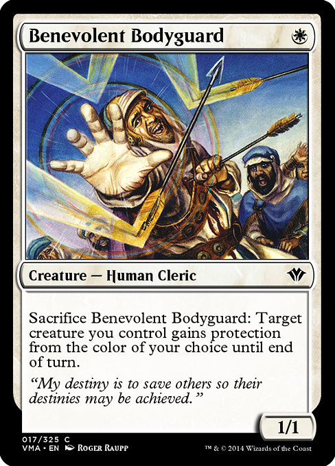 Magic the Gathering Card - Benevolent Bodyguard - MTG Circle