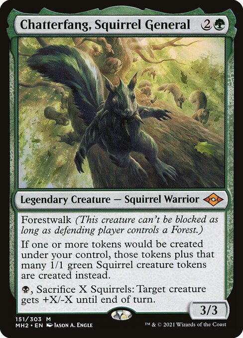 Magic the Gathering Card - Chatterfang, Squirrel General - MTG Circle