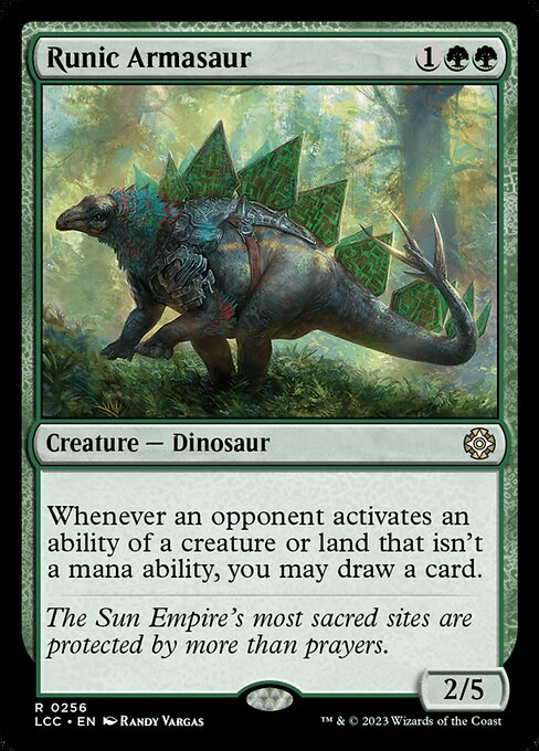 Magic the Gathering Card - Runic Armasaur - MTG Circle
