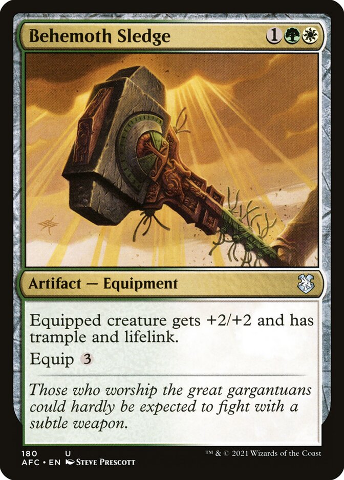 Magic the Gathering Card - Behemoth Sledge - MTG Circle