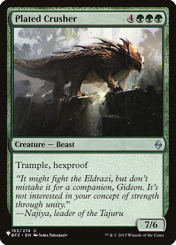 Magic the Gathering Card - Plated Crusher - MTG Circle