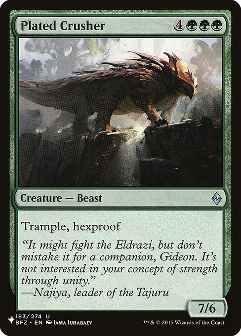 Magic the Gathering Card - Plated Crusher - MTG Circle