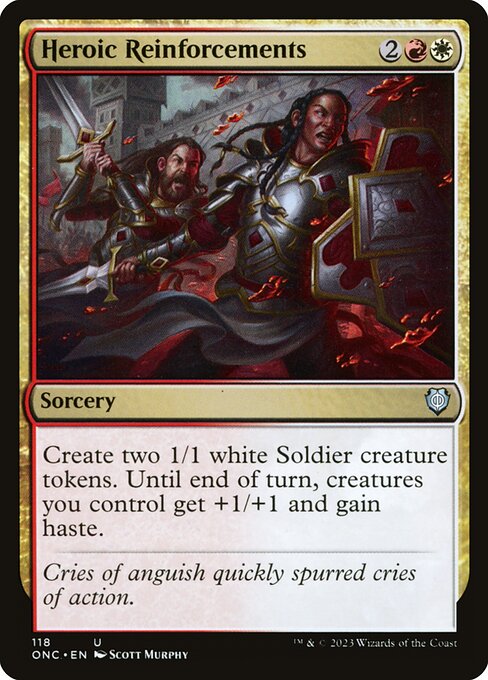 Magic the Gathering Card - Heroic Reinforcements - MTG Circle