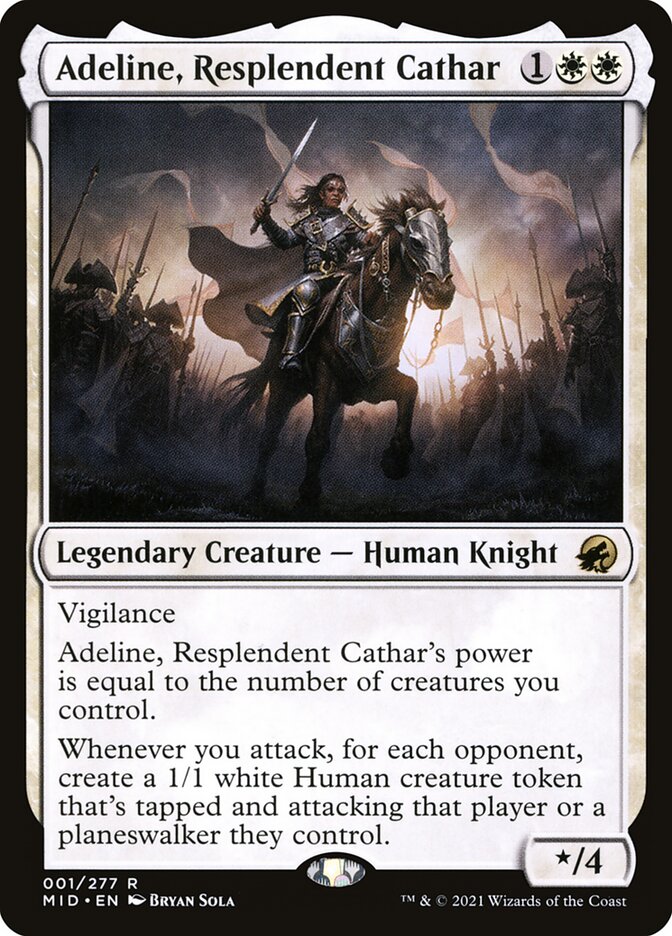 Magic the Gathering Card - Adeline, Resplendent Cathar - MTG Circle