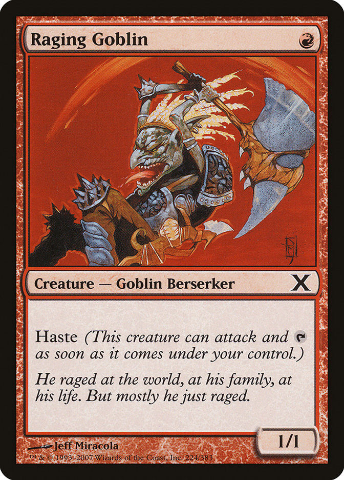 Magic the Gathering Card - Raging Goblin - MTG Circle