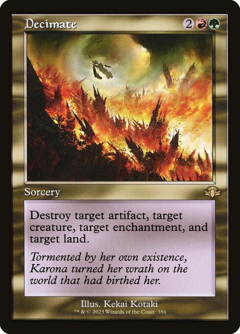 Magic the Gathering Card - Decimate - MTG Circle