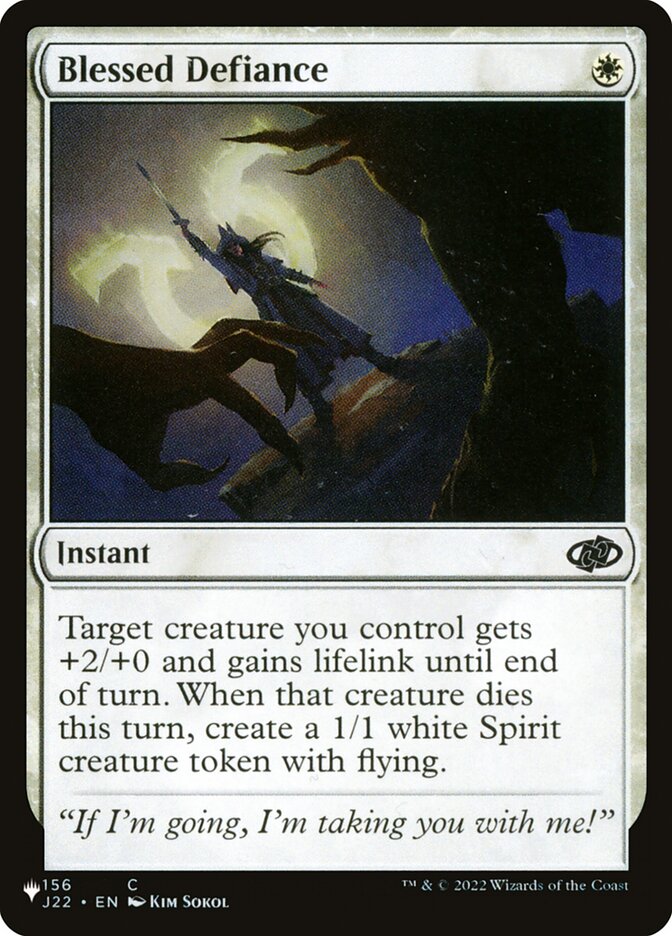 Magic the Gathering Card - Blessed Defiance - MTG Circle